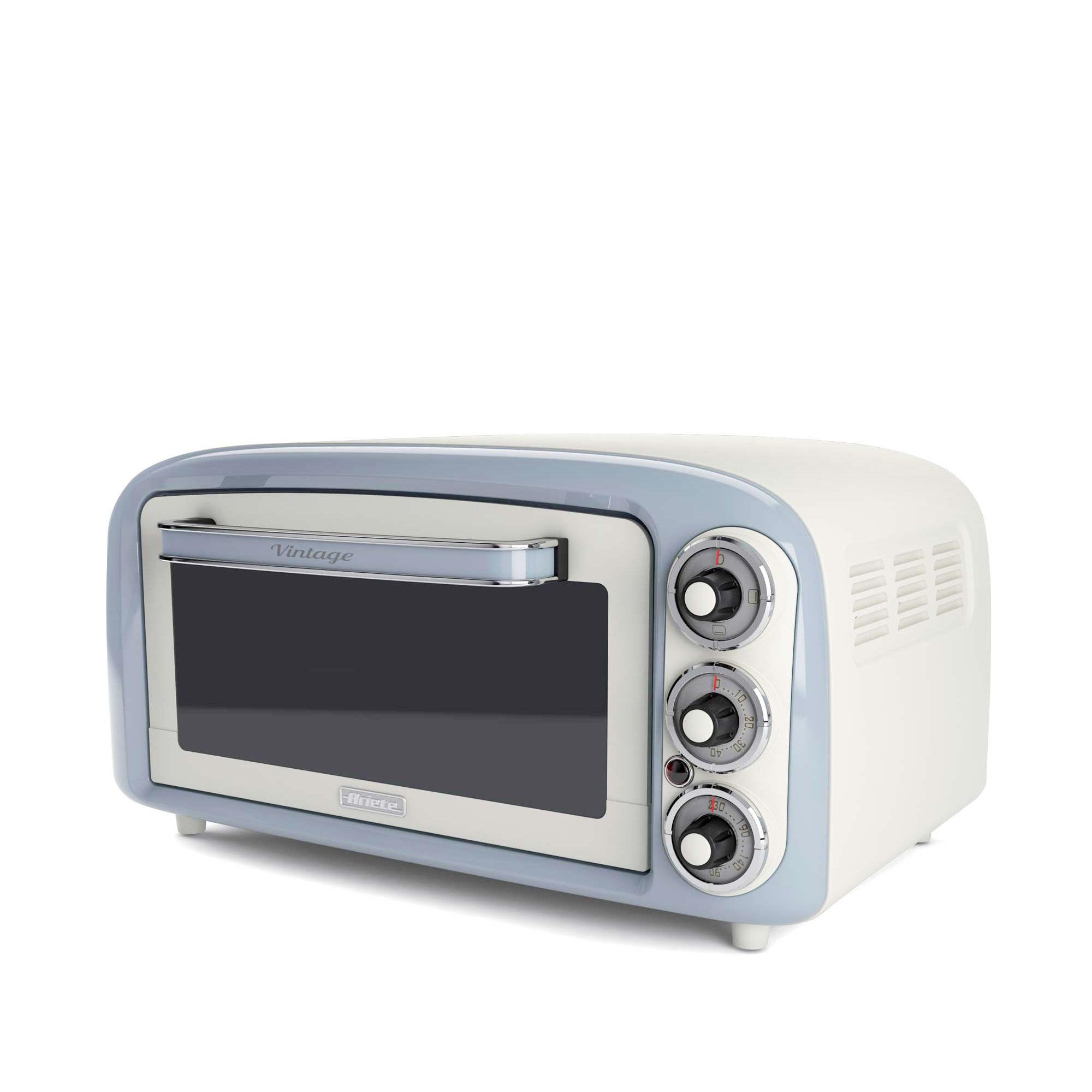 Ariete 979 Forno Elettrico di Design 18 Litri - Ideale per pizza da 30 cm - Doppio vetro - 1380 Watt - Acciaio Inox - Linea Vin