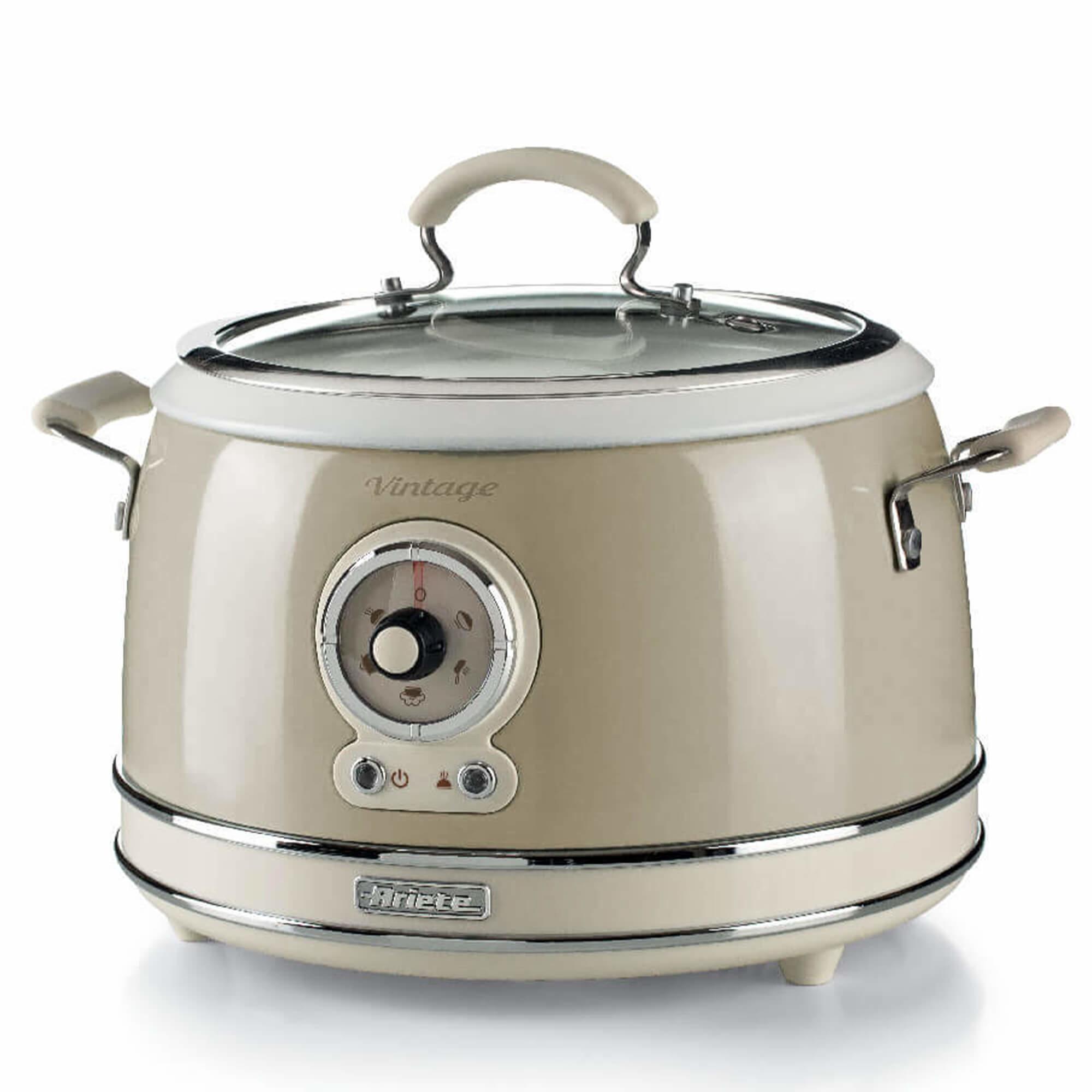 Ariete 2904 Rice Cooker - Cuociriso Elettrico con bowl in ceramica - Sushi fatto in casa - Multicooker - Linea Vintage - 3,5 L