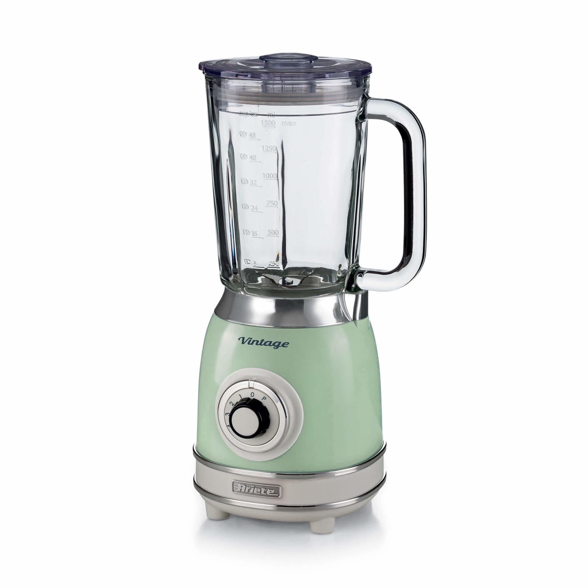 Ariete 583, Frullatore Vintage con tazza in vetro da 1,5 Litri, 4 Lame in Acciaio Inox, 4 VelocitÃƒÂ  + Pulse,1000 Watt, Ve