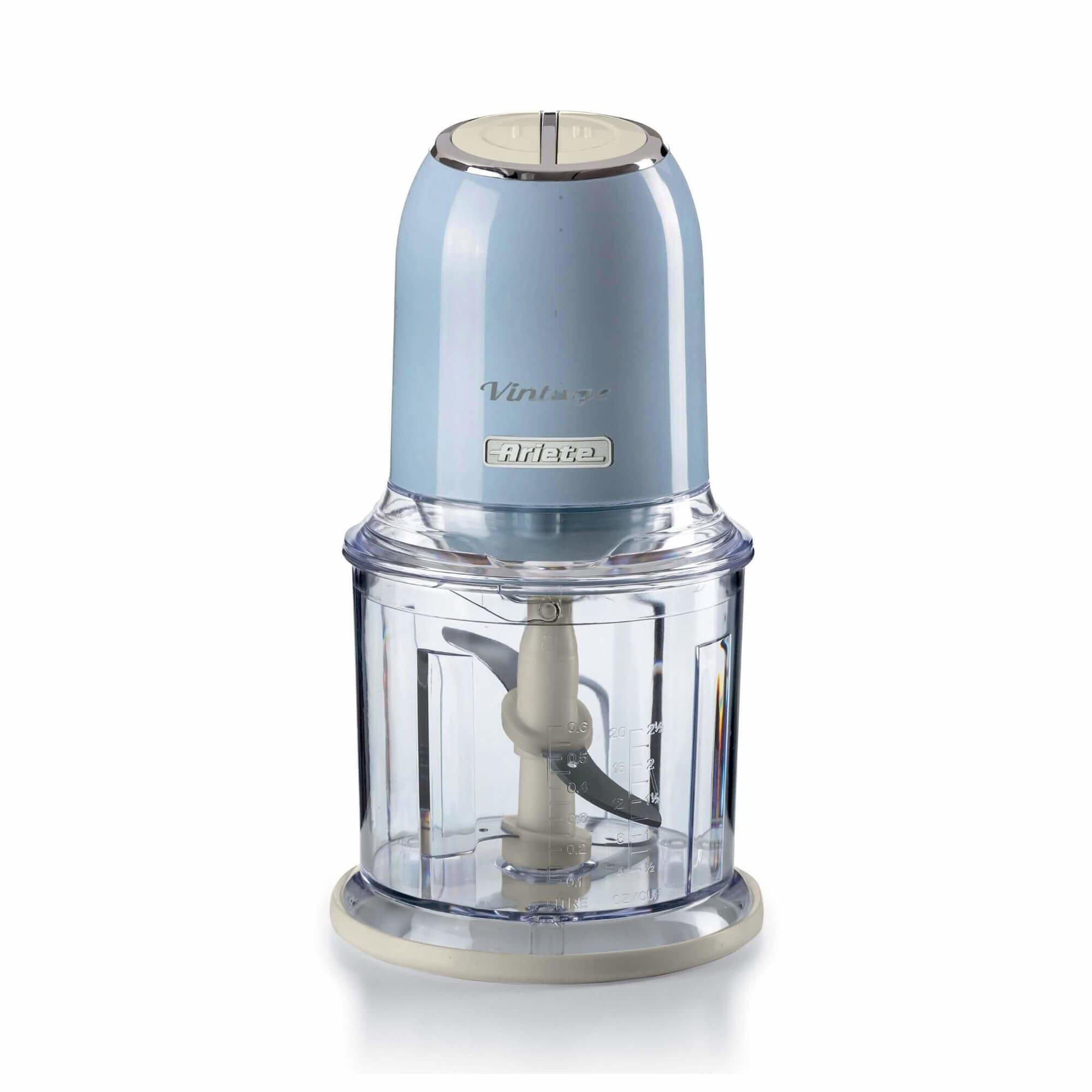 Ariete 438 Tritatutto Vintage Chopper e Tritaghiaccio 2 velocità 4 lame in Acciaio Inox Tazza graduata 600 ml 400 W BeigeTrita