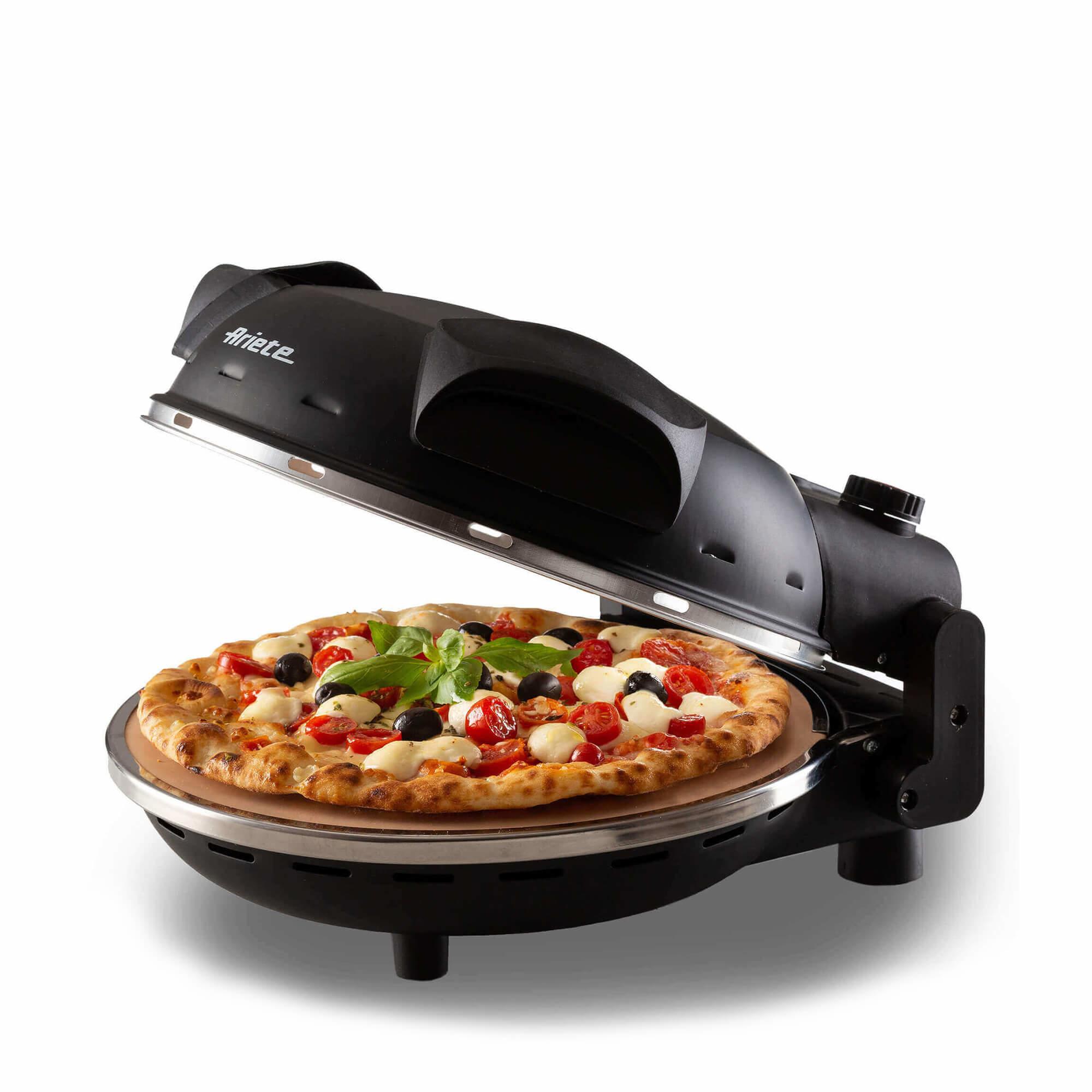 Ariete 917 Forno Pizza - Pizza in 4 minuti - Piastra in pietra refrattaria con trattamento antiaderente - Temperatura max 400 -