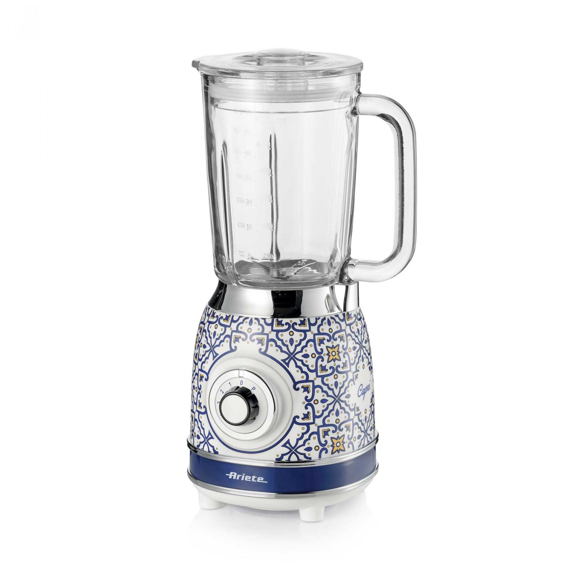 Ariete 583 Frullatore Capri con tazza in vetro da 15 Litri 4 Lame in Acciaio Inox 4 Velocità Pulse1000 Watt
