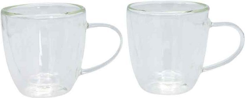 Bialetti 2 pz. Set bicchieri in vetro Capri, doppia parete, 160 ml