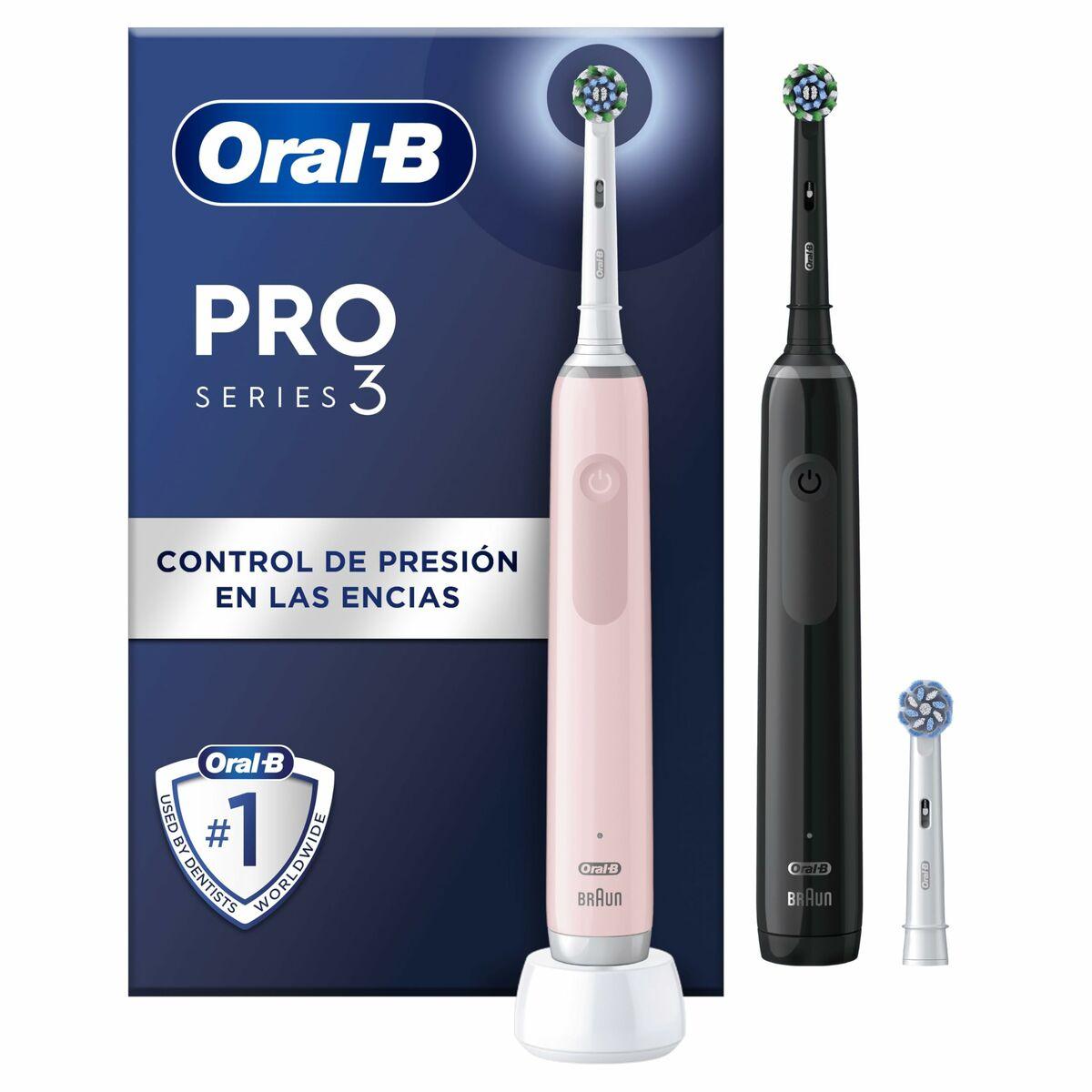 Serien Oral-B Pro Oral-B Pro 3 Farben schwarz pink Anzahl Aufsteckbrsten 3 Stck Ausstattung mit Andruckkontrolle mit Timer m