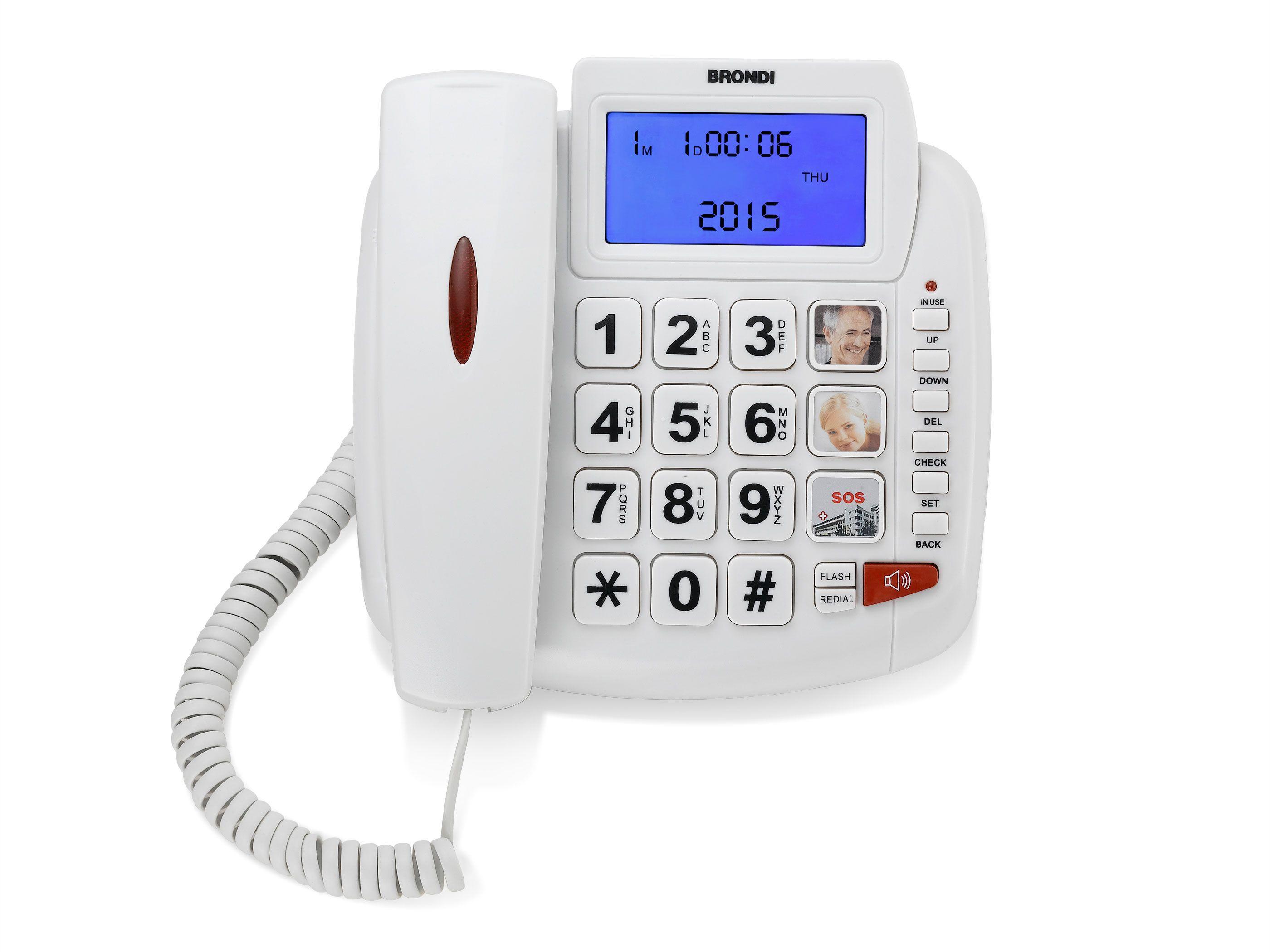 BRONDI TELEFONO DA CASA BRAVO 90 LCD BIANCO