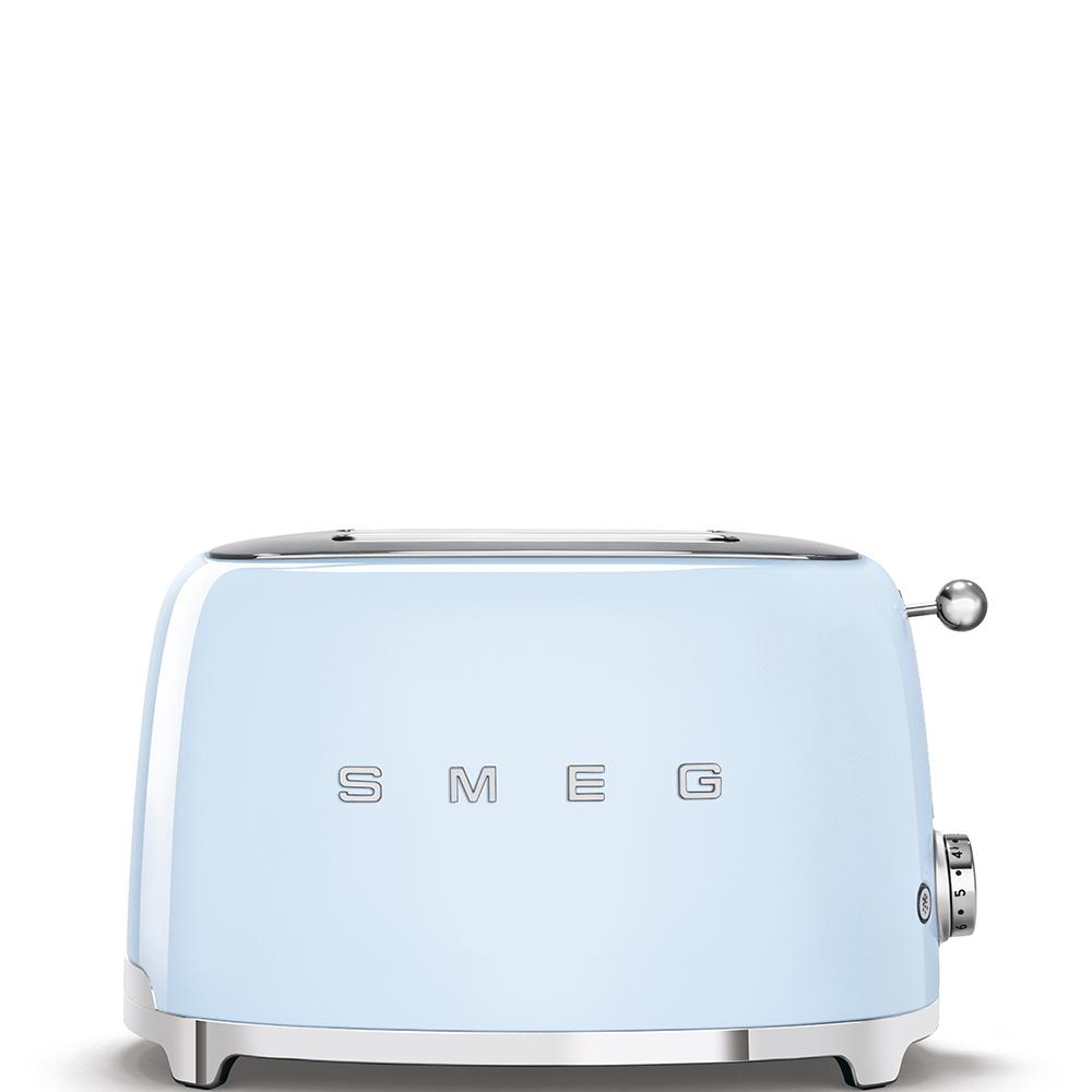 SMEG Toaster 2-slot Stile Compact 50S TSF01PUE, Pastel Blue, High Gloss