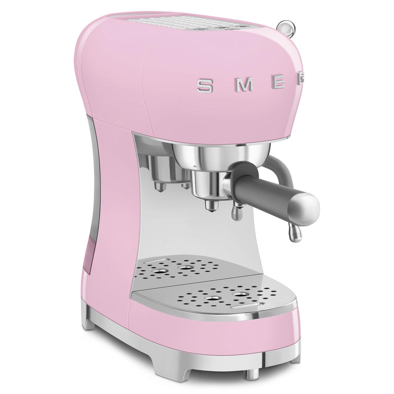 Macchina per caffÃƒÂ¨ espresso SMEG ECF02PKEU stile anni '50 Cadillac Rosa