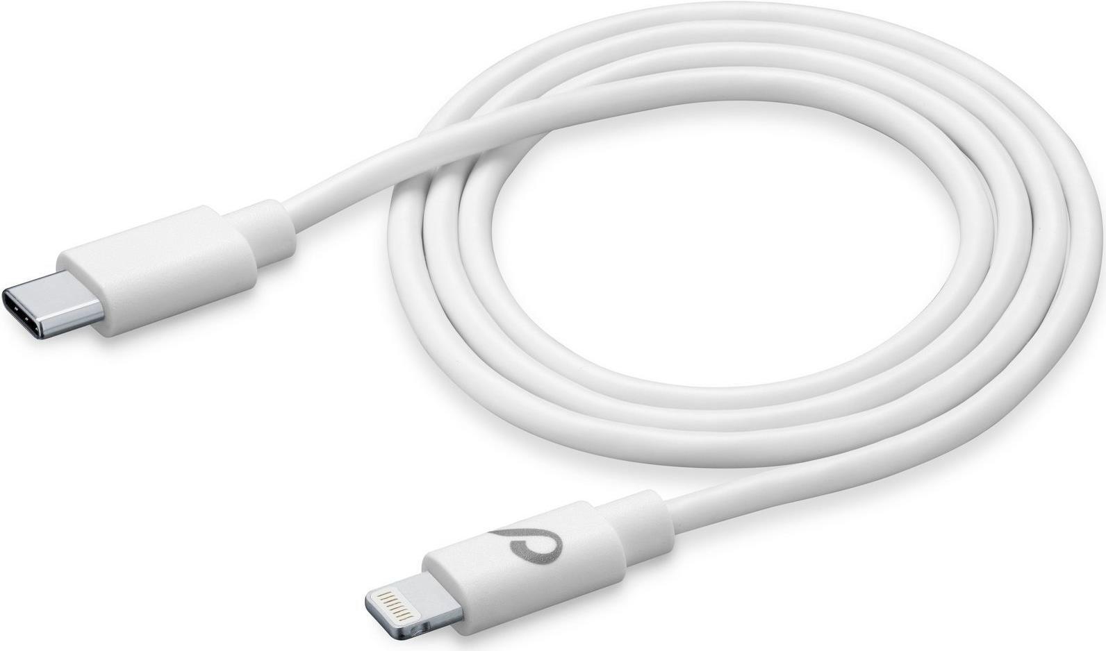 Cellularline USBDataC2LMFI1MW. Lunghezza del cavo: 1,2 m, Connessione 1: Lightning, Connection 2: USB C. Quantità per confezio