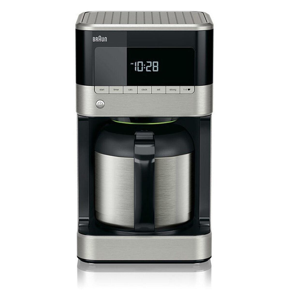 Braun KF7125BK Caffettiera programmabile da 12 tazze in acciaio inossidabile/nero 1000 W