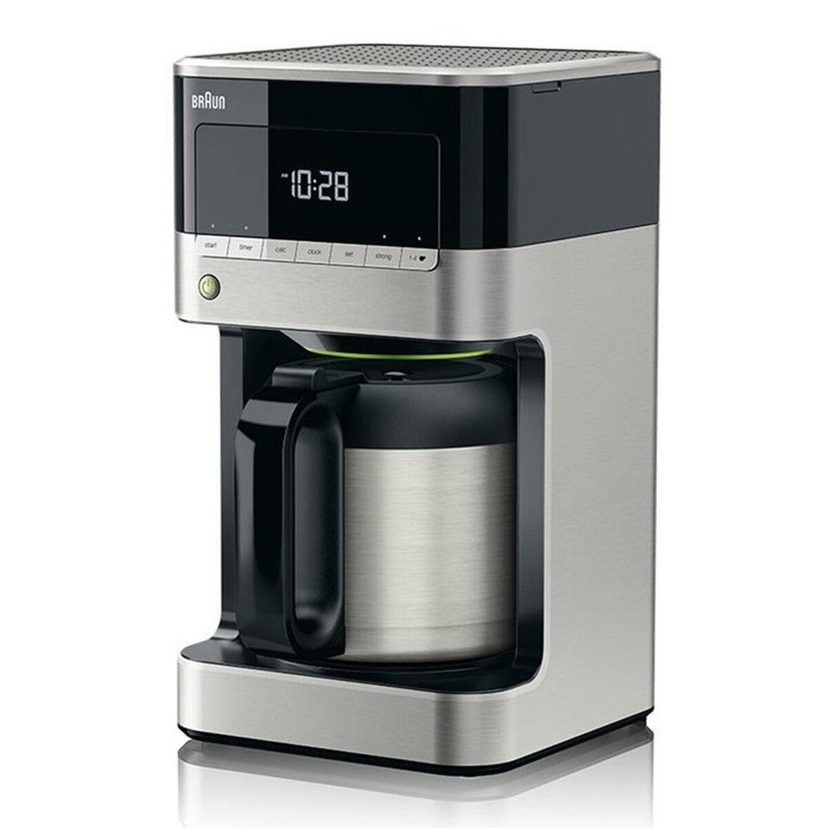 Braun KF7125BK Caffettiera programmabile da 12 tazze in acciaio inossidabile/nero 1000 W