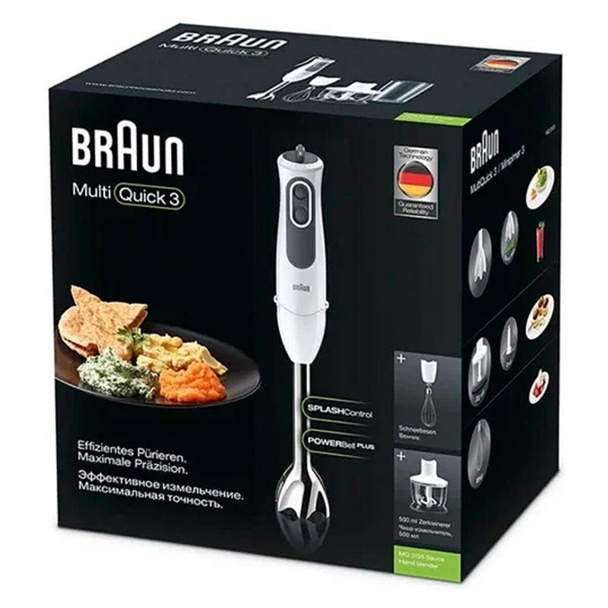 Braun Multiquick 3 MQ 3135 Stavblender per salse Turbofunzione Hvid/grigio