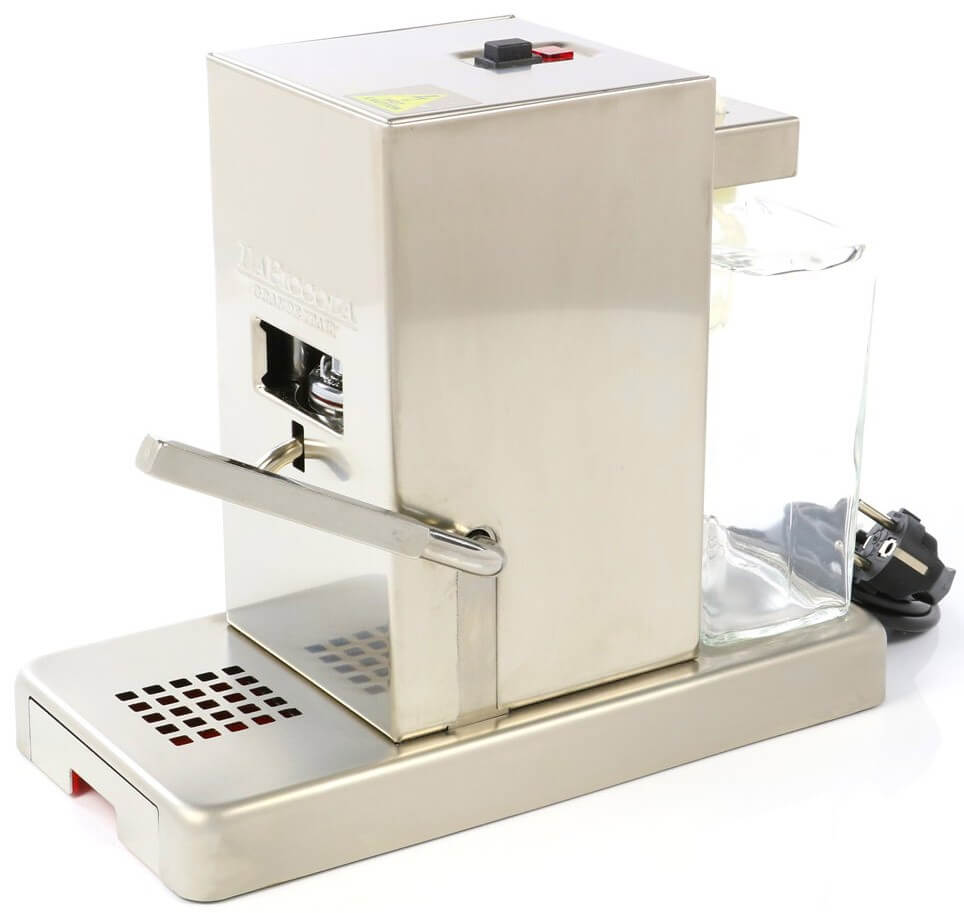 Macchina per caffè espresso La Piccola per cialde ESE Piccola satinata in acciaio inox