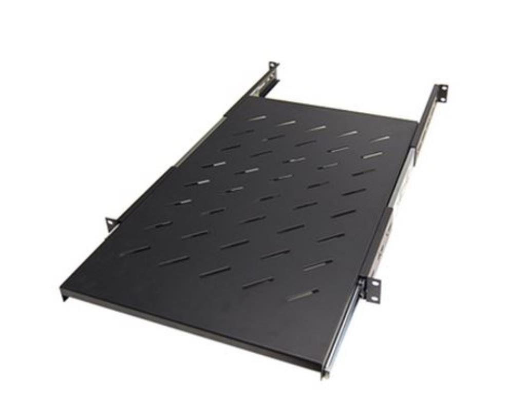 RIPIANO ESTRAIBILE COMPLETO DI GUIDE PROFONDITA 400MM PER ARMADI RACK PROFONDI 600MM - COLORE NERO