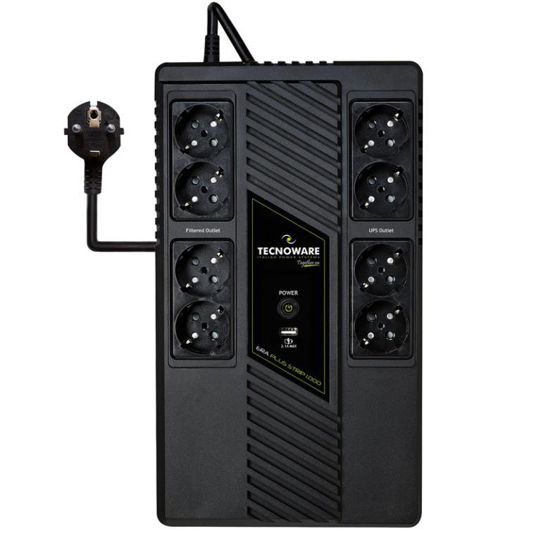 UPS TECNOWARE ERA PLUS STRIP 1000 1000VA/700W Line Interactive con stabilizz 8 prese d'uscita Italia/Schuko FGCERAPLS1002SCH