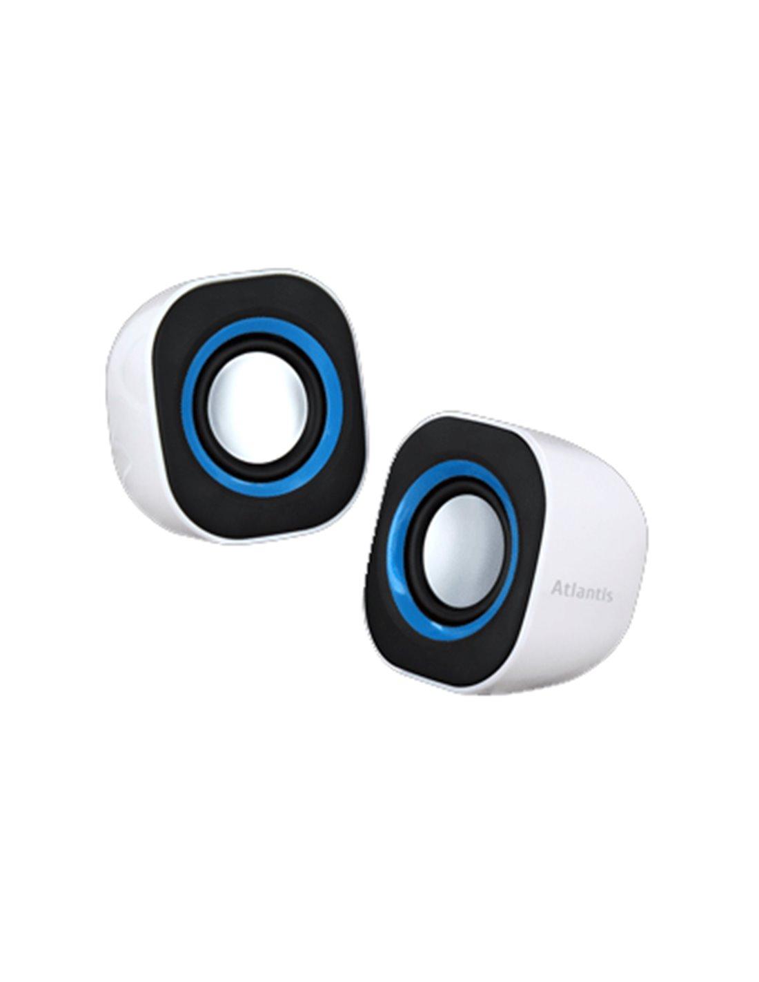 CASSE ATLANTIS SoundPower 410 Set di mini-casse stero amplificate per computer e portatile USB Bianco Lucido P003-C03-W