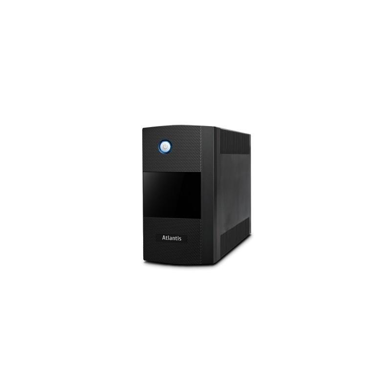 UPS ATLANTIS A03-S1000LE Server UPS 1000VA (600W) Stepwave Line Interactive Doppia Batteria(12V5A/h)AVR 2p IEC1p Schuko