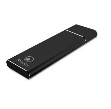 BOX ESTERNO ATLANTIS A06-M2-NVME-01 USB 3.1 tipo C per SSD di tipo M2.NVME dim 80604230mm Alloggiamento in alluminio Nero