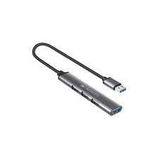 HUB ATLANTIS P014-UH313 4 porte USB 1x3.0 3x2.0 cavo finitura alluminio