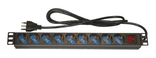 MULTIPRESA LINK DA RACK 19" 9 PRESE UNIVERSALI CON INTERRUTTORE SPINA ITALIANA 16A