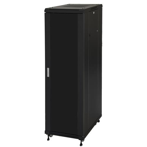 RACK LINK 19" ARMADIO 42 UNITA' (A)2055 (L)600 (P)800 PORTA IN VETRO COLORE NERO