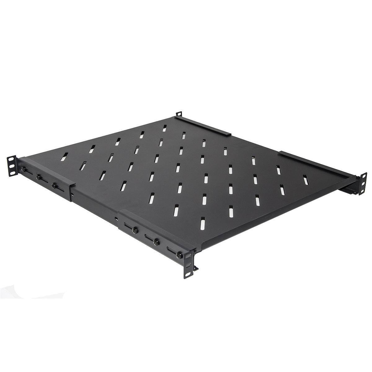 RIPIANO LINK PER ARMADIO RACK 19" ALLUNGABILE 550mm CON 4 AGGANCI NERO per armadi profondi 800mm