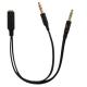 CAVO LINK SDOPPIATORE AUDIO PER CUFFIE CON MICROFONO CON 1 CONNETTORE 3.5" SU SCHEDA AUDIO CON 2 CONNETTORI 35MM -LKADAT137