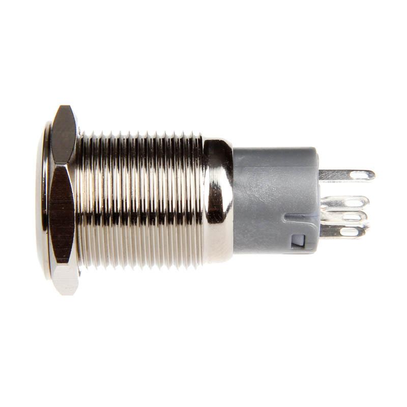Interruttore/pulsante antivandalismo 16mm - Silverline - arancione