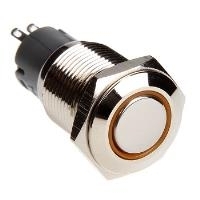 Interruttore/pulsante antivandalismo 16mm - Silverline - arancione