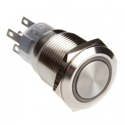 Interruttore/pulsante antivandalismo 19mm - Silverline - giallo