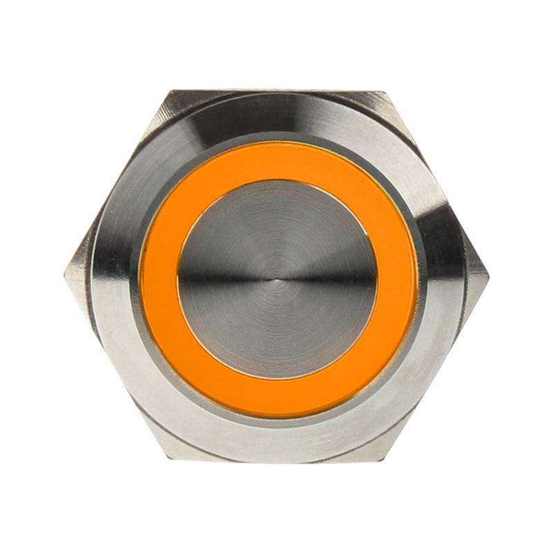 Interruttore/pulsante antivandalismo 22mm - Silverline - arancione