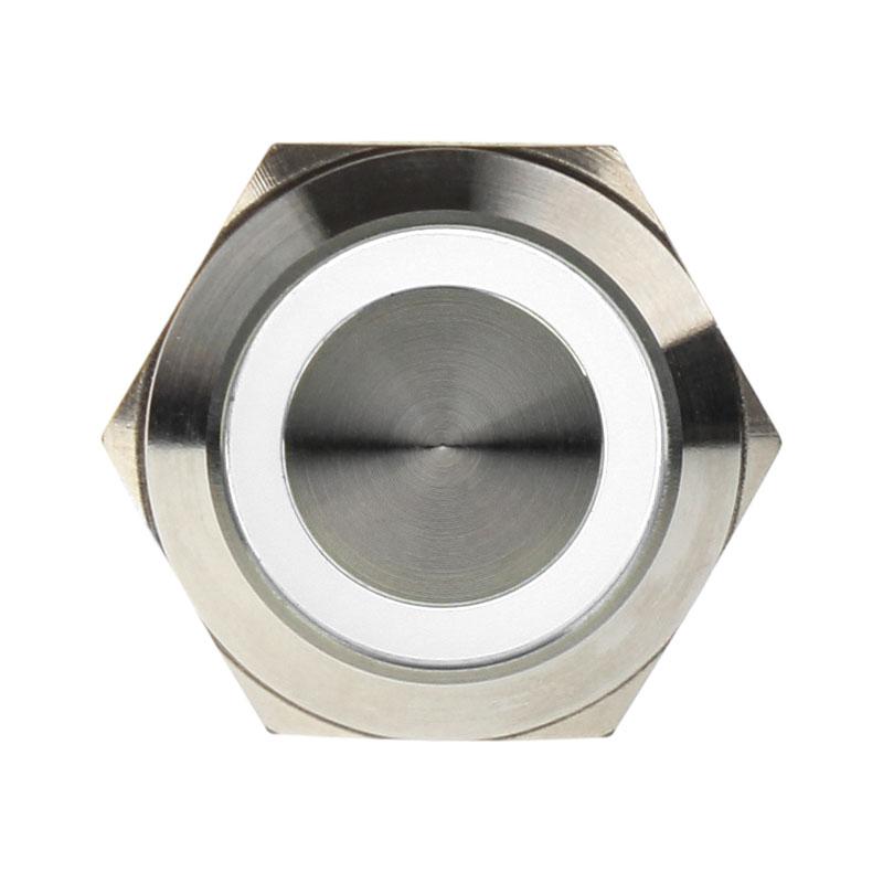 Pulsante antivandalismo 22mm - Silverline - bianco