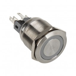 Pulsante antivandalismo 22mm - Silverline - bianco