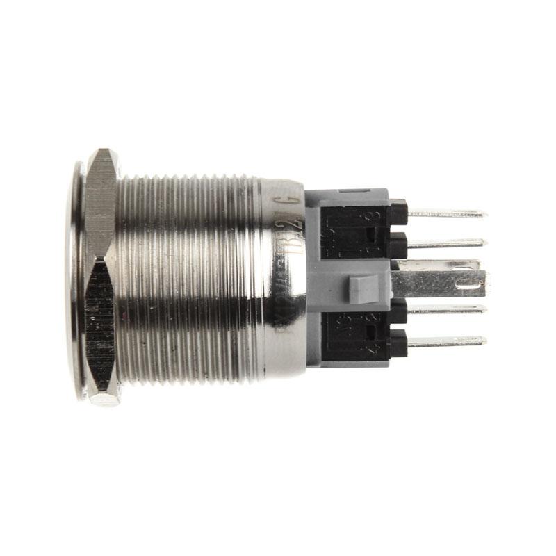 Pulsante antivandalismo 22mm - Silverline - giallo