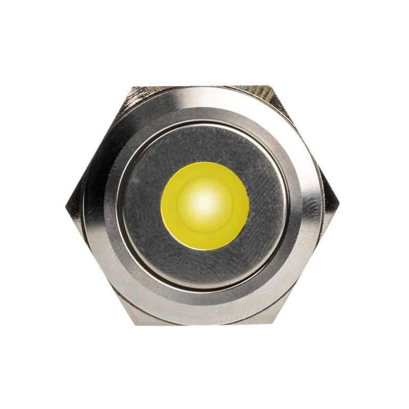 Interruttore/pulsante antivandalismo 25mm, Silverline Dot - RGB