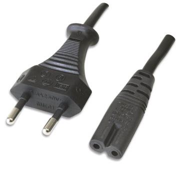 EWENT CAVO ALIMENTAZIONE 2 POLI IEC C7 M/F 18 mt EW-190102-020-N-P EC1906