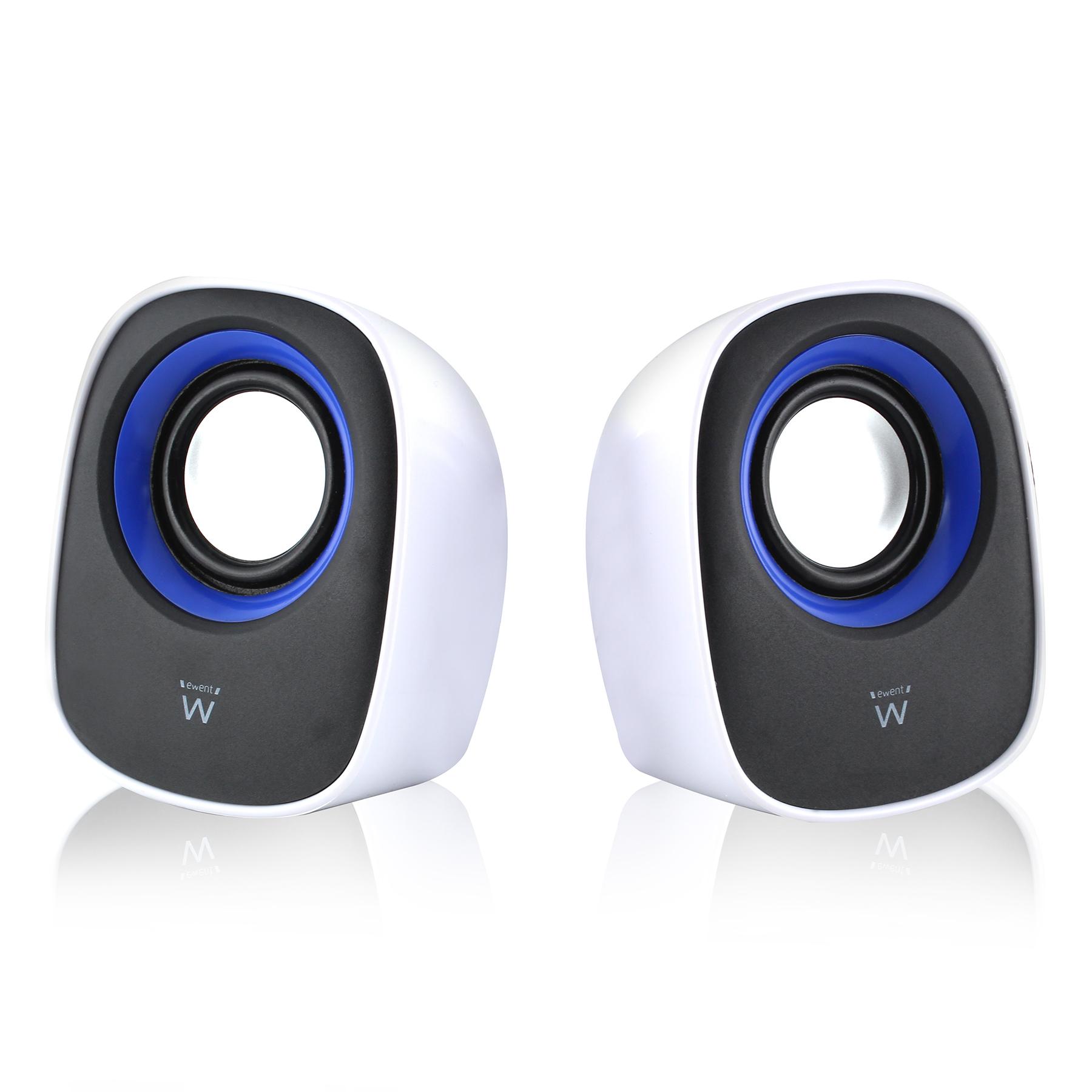 SPEAKER 2.0 EWENT USB 3.5MM BLACK/WHITE