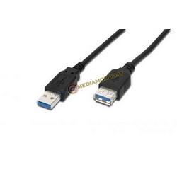CAVO PROLUNGA USB 3.0 CONNETTORI A MASCHIO/FEMMINA METRI 2.00 2mt IN CONFEZIONE DA ESPOSITORE KU.BB