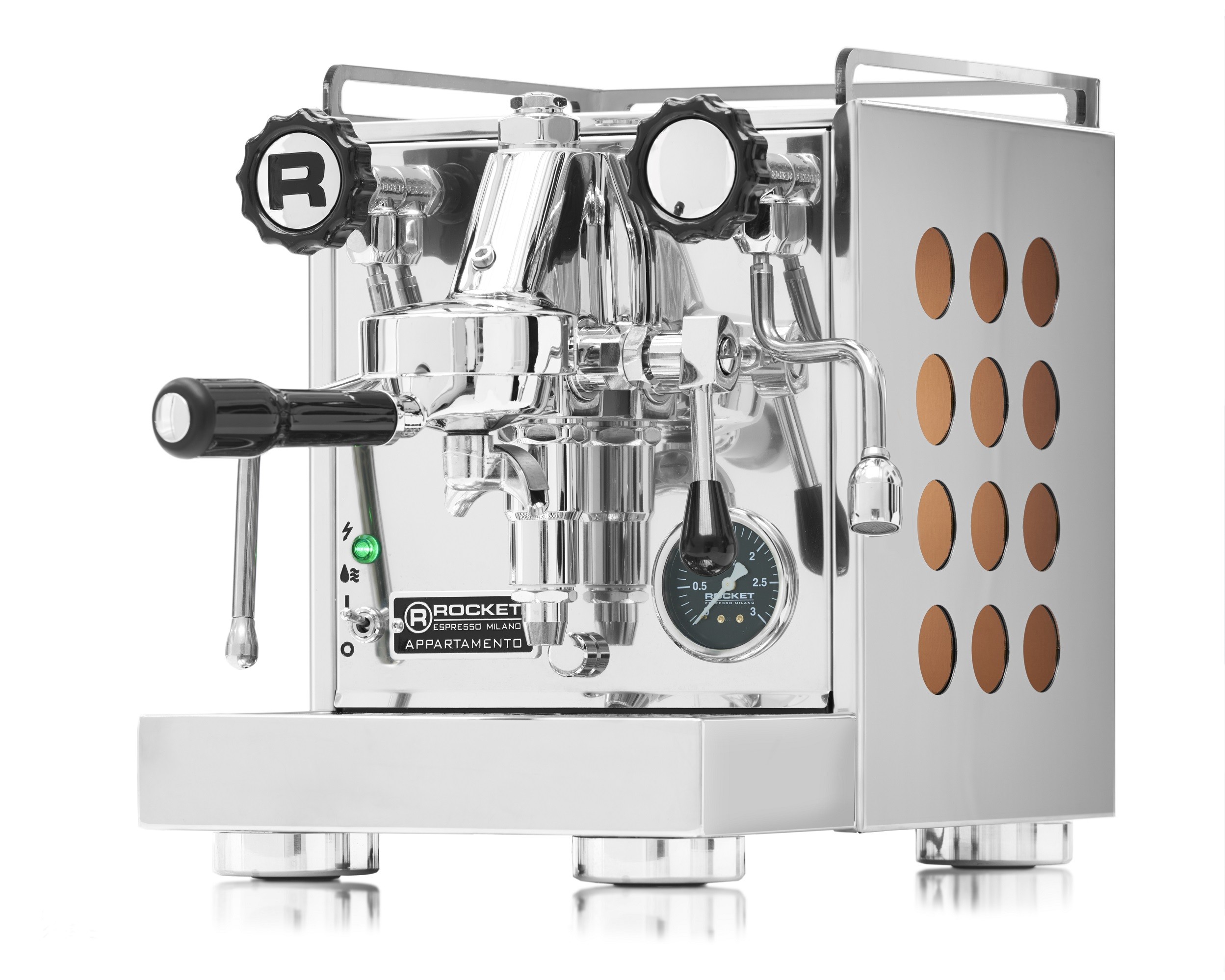 Rocket Appartamento Macchina portafiltro compatta per caffÃƒÂ¨ espresso cromo rame