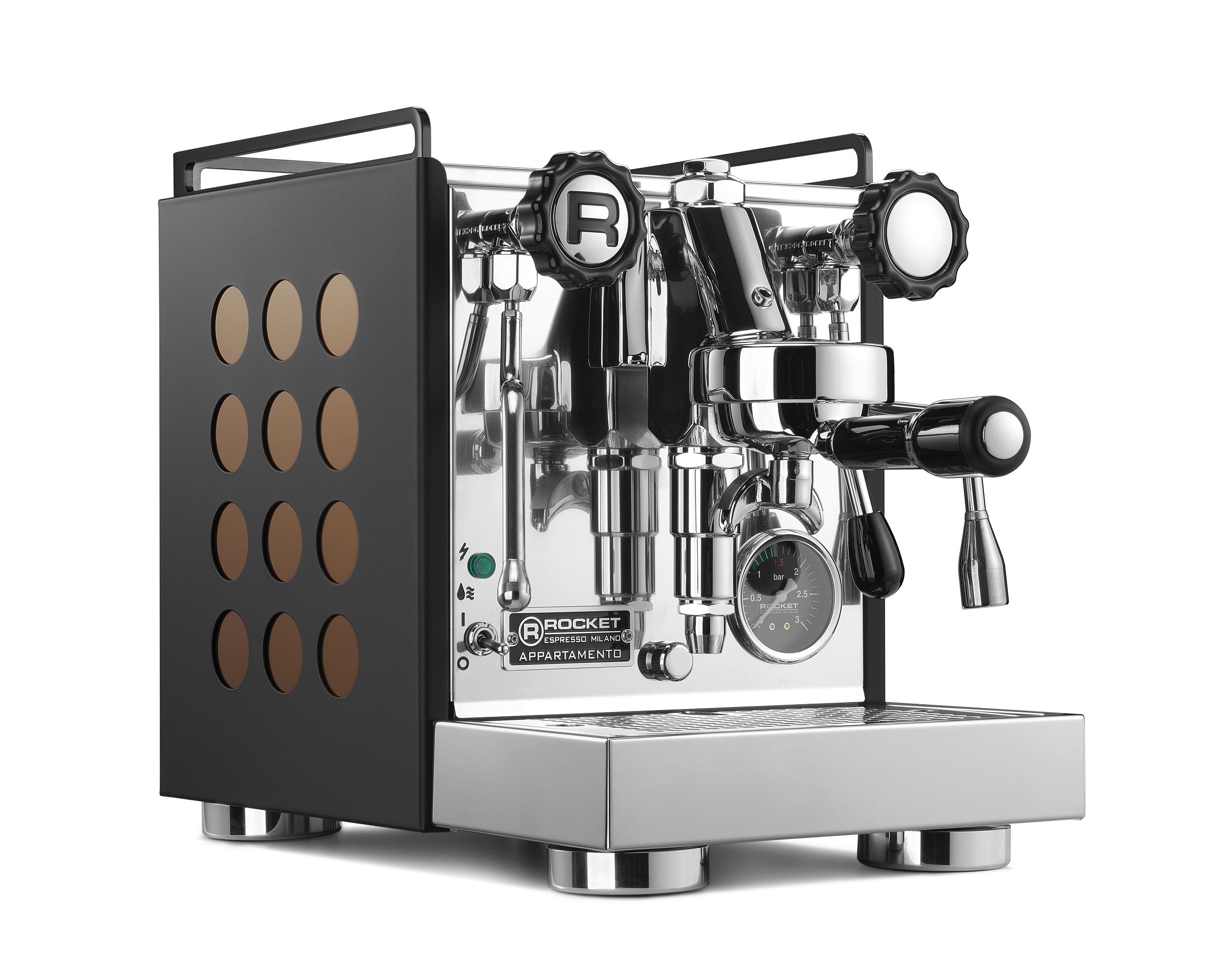 Rocket Appartamento Macchina per caffÃƒÂ¨ espresso portafiltro compatta nero rame