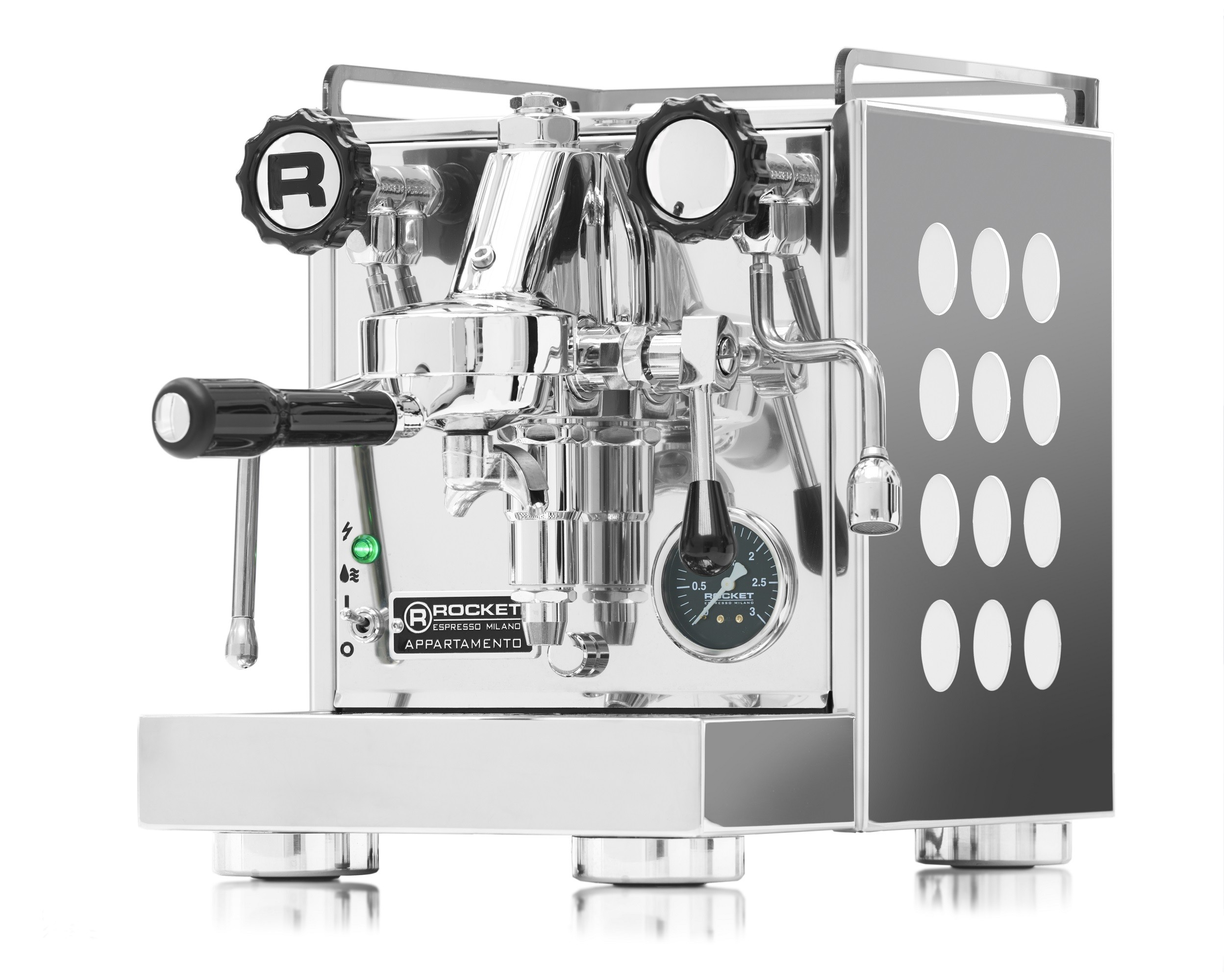 Rocket Appartamento Macchina per caffÃƒÂ¨ espresso portafiltro compatta bianco cromato