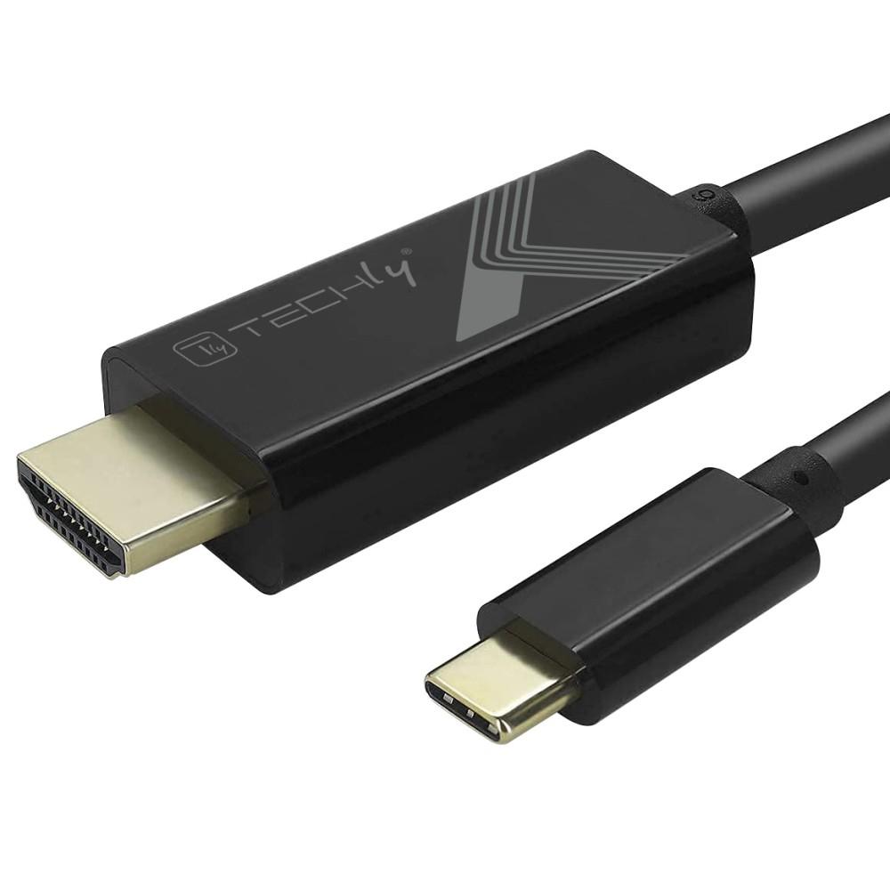 Techly Cavo Adattatore USB-C Maschio a HDMI 2.0 4K Maschio 2m Nero