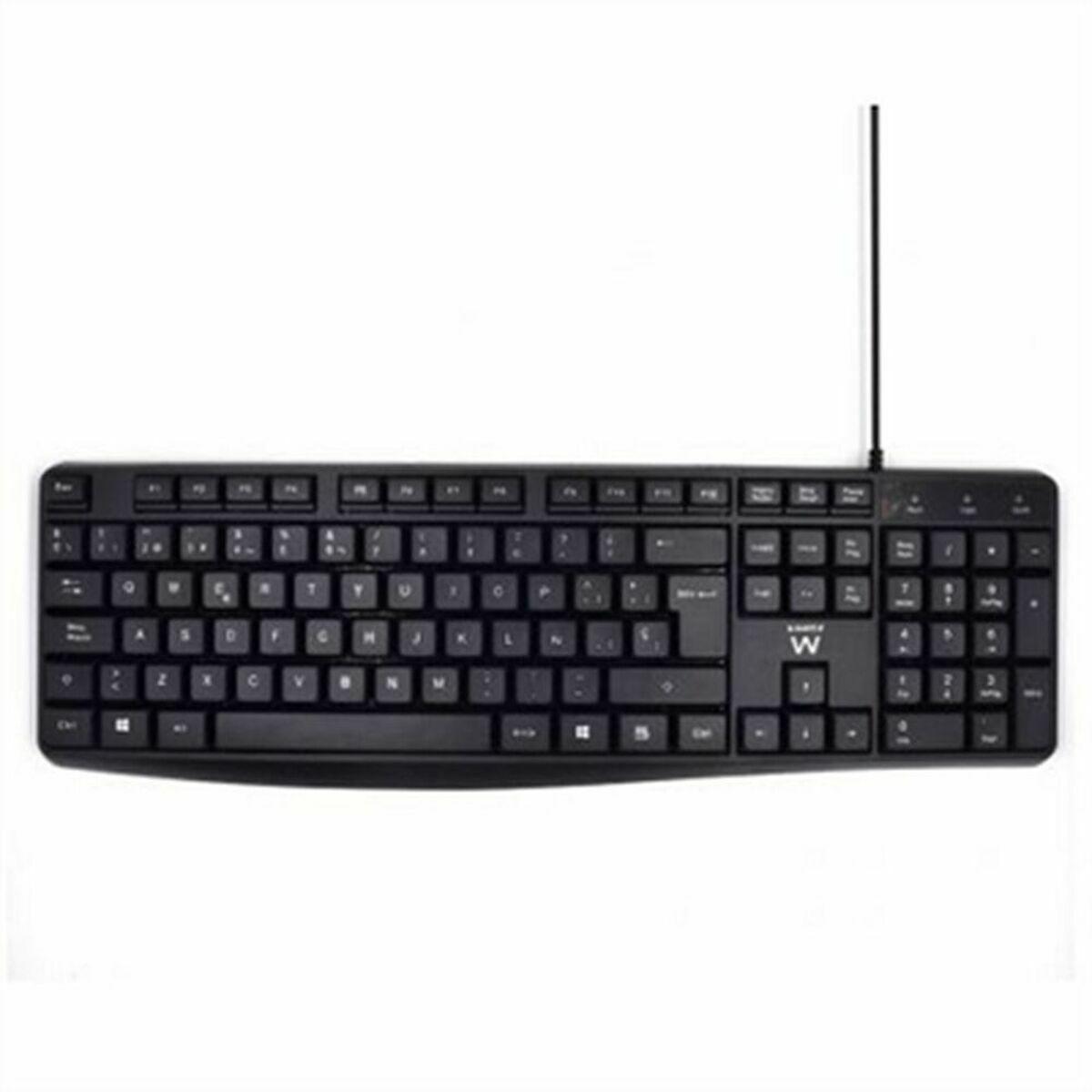 Tastiera USB a scrittura silenziosa Ewent EW3001