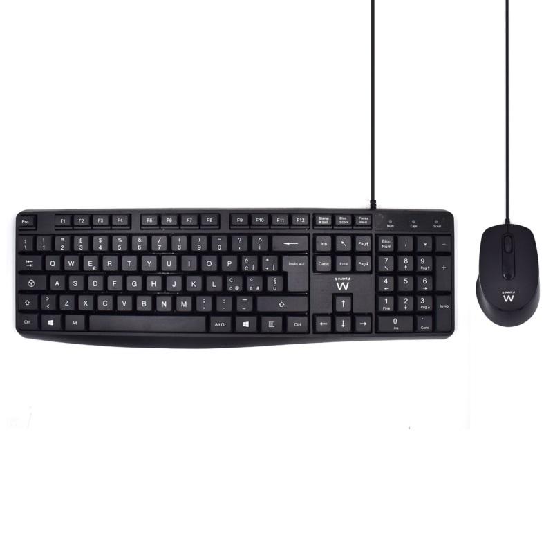 EWENT KIT TASTIERA MOUSE BUSINESS USB DIGITAZIONE SILENZIOSA EW3005