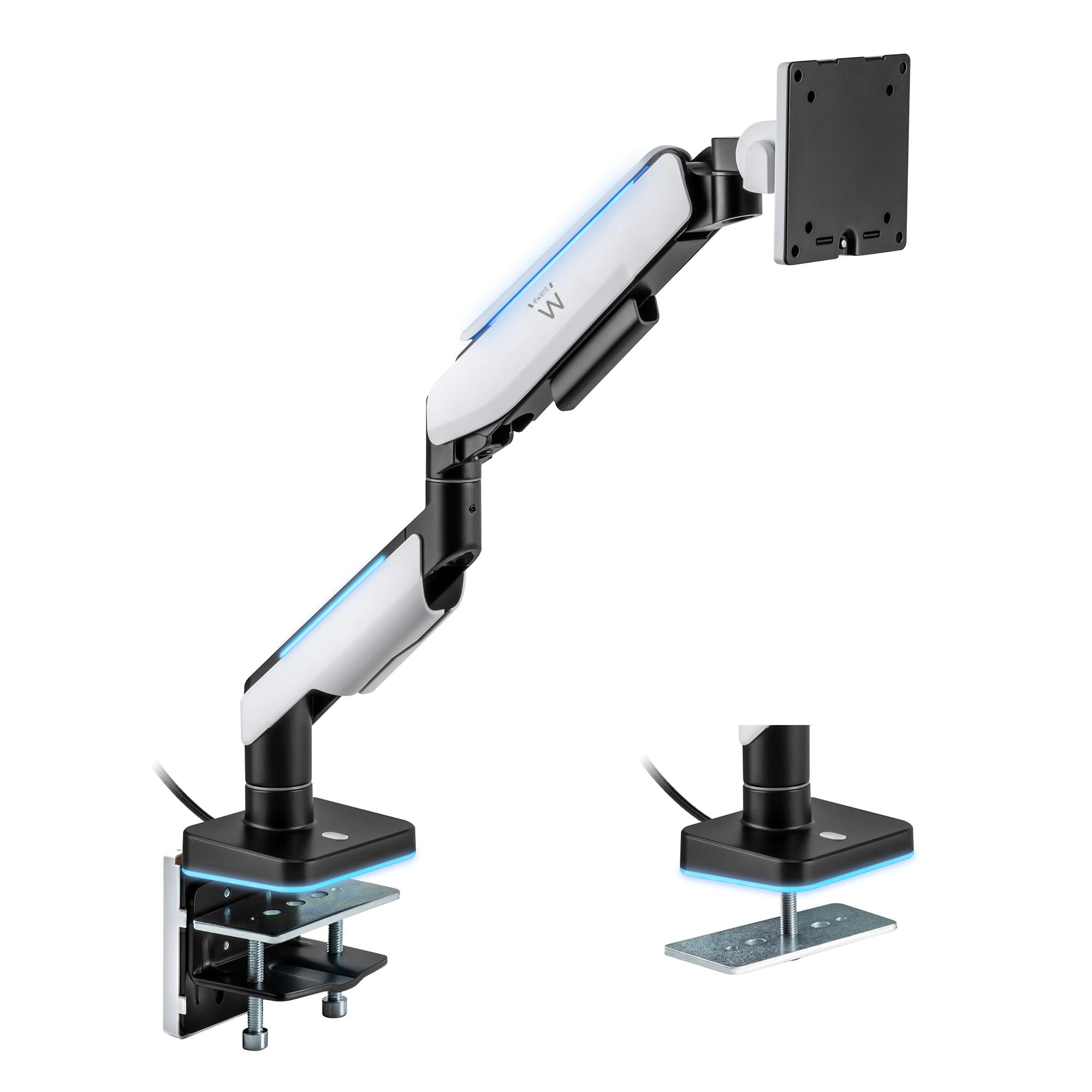 Ewent EW1509 supporto da tavolo per Tv a schermo piatto 124,5 cm (49") Nero, Bianco Scrivania
