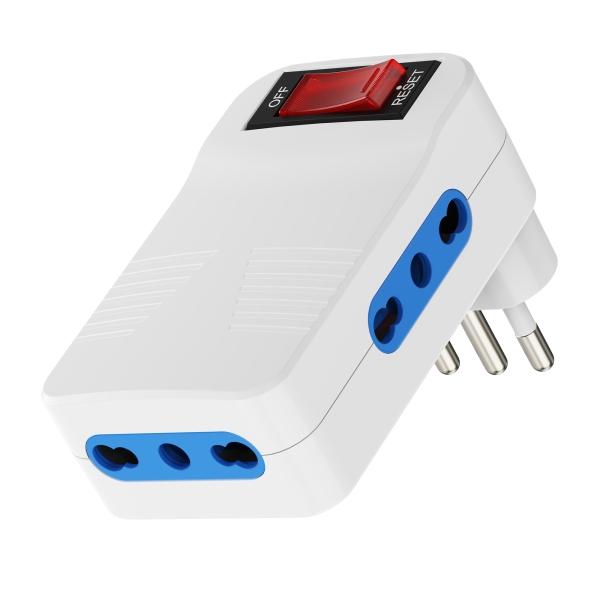 EWENT ADATTATORE ELETTRICO 3 PRESE CON SPINA ITALIANA 10A EW1188