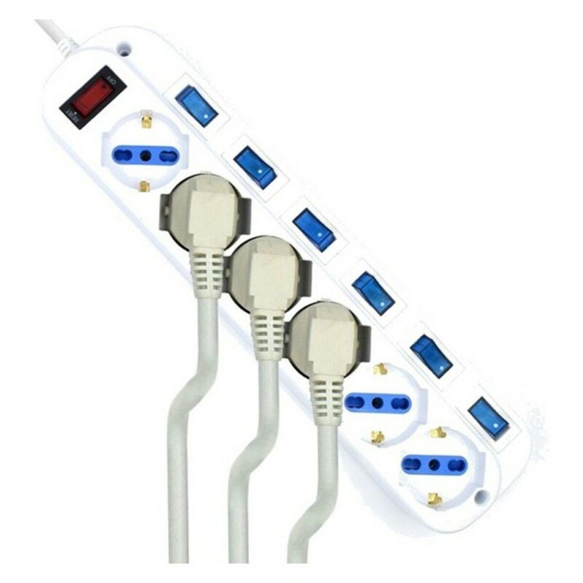 EWENT EW3932-3m Multipresa 6 prese / 6 interruttori 3m