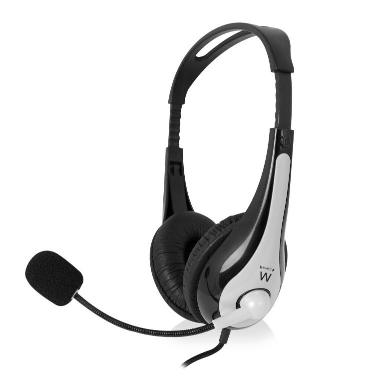EWENT CUFFIE STEREO CON MICROFONO E CONTROLLO VOLUME EW3562