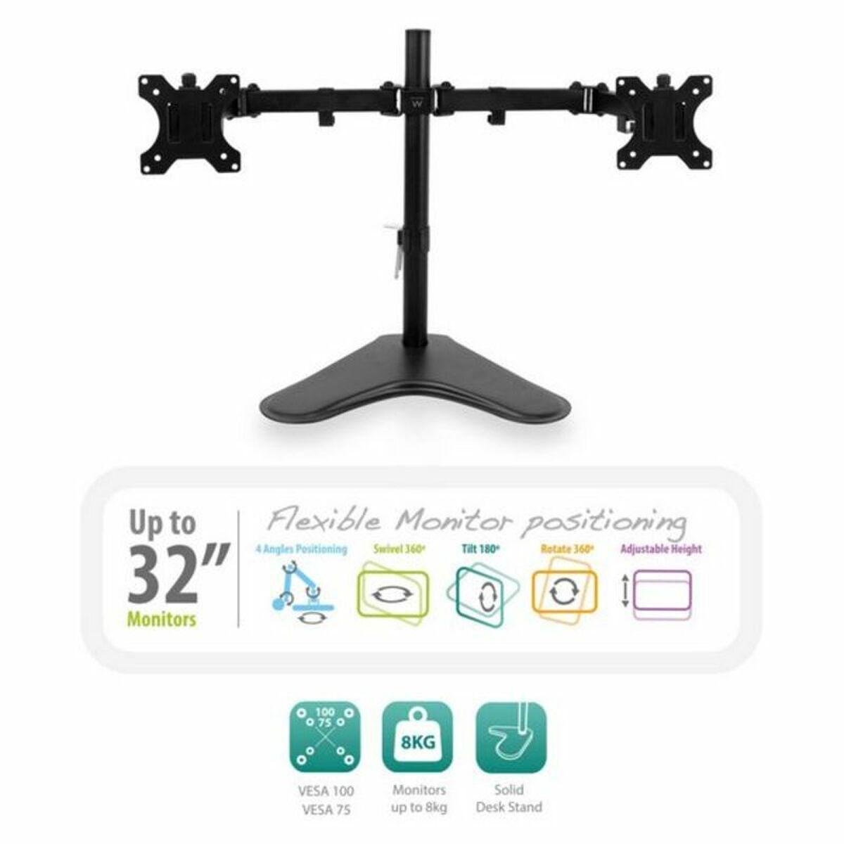 EWENT EW1536 Supporto Desktop 2x32" Monitor VES