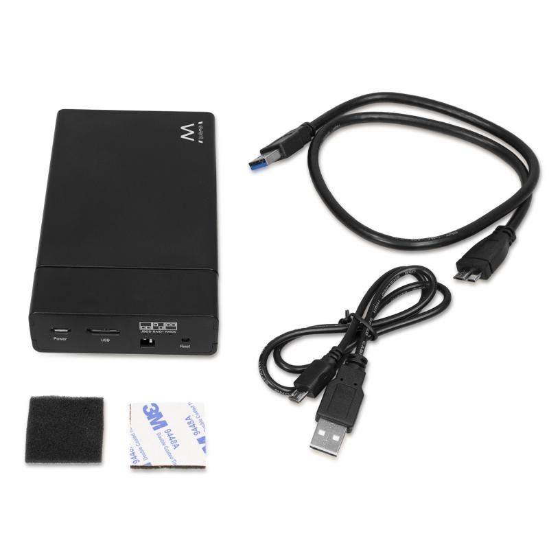 EWENT BOX HARD DISK 25" 2 BAY USB 3.0 EW7043