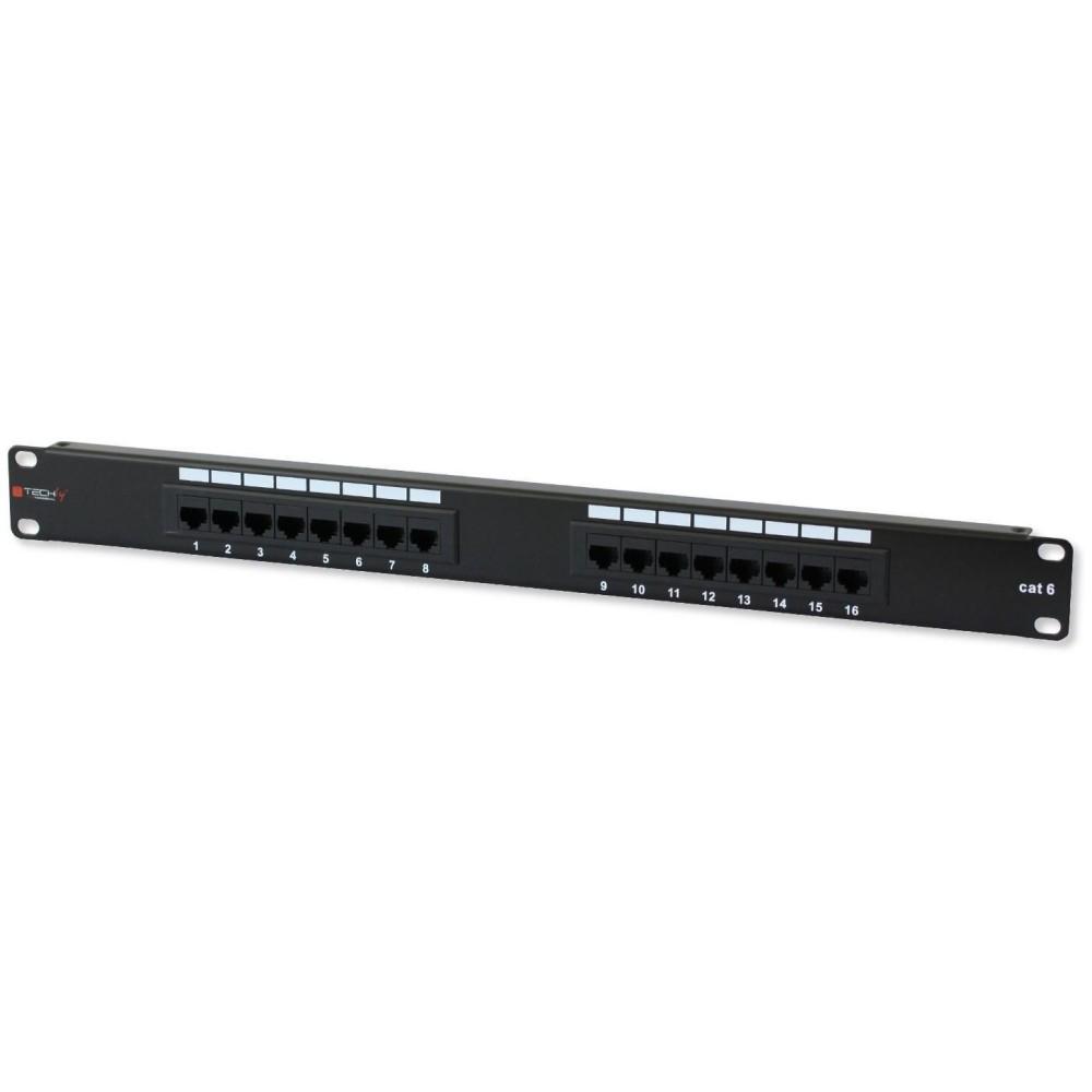 Techly Pannello Patch UTP 16 Posti RJ45 Cat.6 (I-PP 16-RU-C6T)